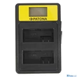 Patona SMART DUPLA LCD USB AKKUMULÁTOR TÖLTŐ CANON LP-E8 550D 600D 650D 700D