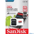 SanDisk 64GB microSDXC™ Mobile Ultra™ memóriakártya, + adapter, (140MB/s) class 10, A1 + Android APP 