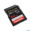 SanDisk 64GB Extreme PRO SDXC™ memóriakártya (200/90MB/s) UHS-I, Class 10, U3, V30