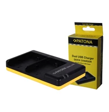 Patona DUPLA - GYORS AKKUMULÁTOR TÖLTŐ CANON LP-E6, LPE6 MICRO-USB kábellel
