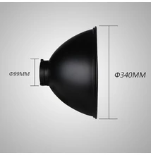 P&V 50°-os reflektor méhsejtráccsal, diffúzorral (bowens)