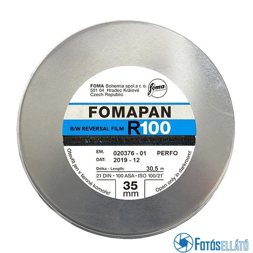 Foma Fomapan R 100 Fordítós 135-36 Fekete-Fehér Negatív Kisfilm (30,5M Tekercsben)