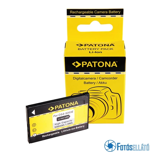 Patona AKKUMULÁTOR PANASONIC CGA-S003E SA-SA30 SV-AS10 SV-AV50 SV-AV50A SV-AV50S