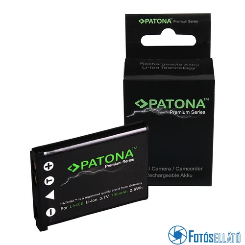 Patona PRÉMIUM AKKUMULÁTOR OLYMPUS LI40B OLYMPUS MJU 700 720SW 725SW 730