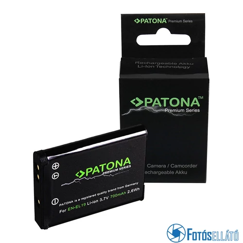 Patona PRÉMIUM AKKUMULÁTOR NIKON EN-EL19 COOLPIX S32 S6400 S3100 S2600