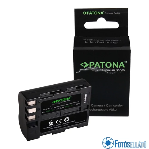 Patona PRÉMIUM AKKUMULÁTOR NIKON D700 D300 D200 D100 D80 D70 D50 EN-EL3E