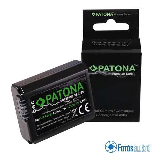 Patona PRÉMIUM AKKUMULÁTOR SONY NP-FW50 NEX-3 NEX.3C NEX-5 NEX.5A NEX-7
