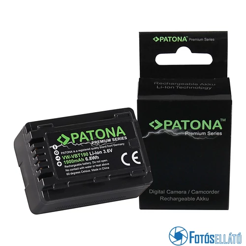 Patona PRÉMIUM AKKUMULÁTOR PANASONIC VW-VBT190 HC-V757 V777 VX878 WX979