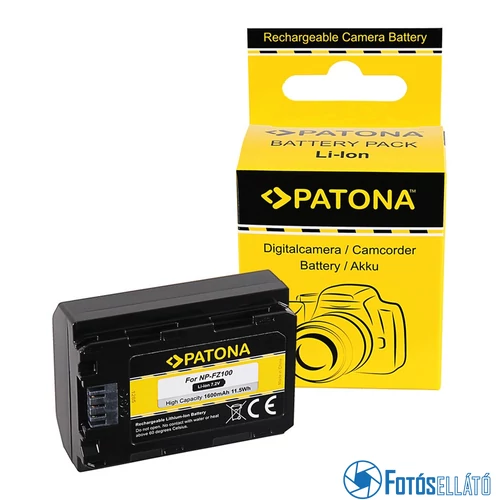 Patona AKKUMULÁTOR SONY NP-FZ100 A7 III A7M3 ALPHA 7 III A7 R III A7RM3 ALPHA 7 R III A9 ALPHA 9 FZ100