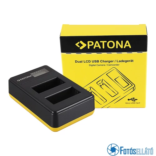 Patona DUPLA LCD USB AKKUMULÁTOR TÖLTŐ CANON LP-E17 EOS 750D 760D 8000D KISS X8I REBEL REBEL T6I
