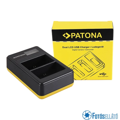 Patona DUPLA LCD USB AKKUMULÁTOR TÖLTŐ CANON LP-E6 5D 60D 60DA 6D 7D EOS-70D