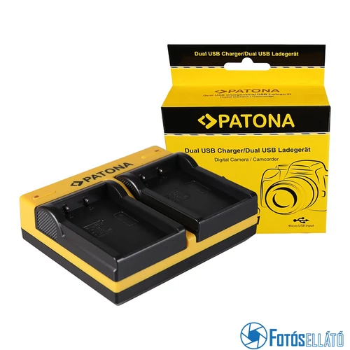 Patona DUPLA AKKUMULÁTOR TÖLTŐ OLYMPUS PS-BLS1 EVOLT E400 E400 E400 E-400 E410 E410 E410MICRO-USB KÁBELLEL