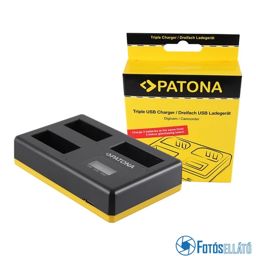Patona USB 3-AS AKKUMULÁTOR TÖLTŐ CANON LP-E8 EOS-450D EOS-550 EOS REBEL T2I INCL. USB TYPE C CABLE