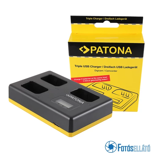 Patona USB 3-AS AKKUMULÁTOR TÖLTŐ SONY NP-FW50 NEX A33 A55 NEX.3 NEX.3C NEX.5 NEX.5A NEX.5C