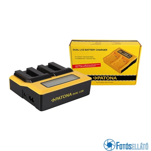 Patona DUPLA LCD USB AKKUMULÁTOR TÖLTŐ CANON NB-9L DIGITAL IXUS 1000 1000HS 1100HS 500 HS 510HS NB-9L