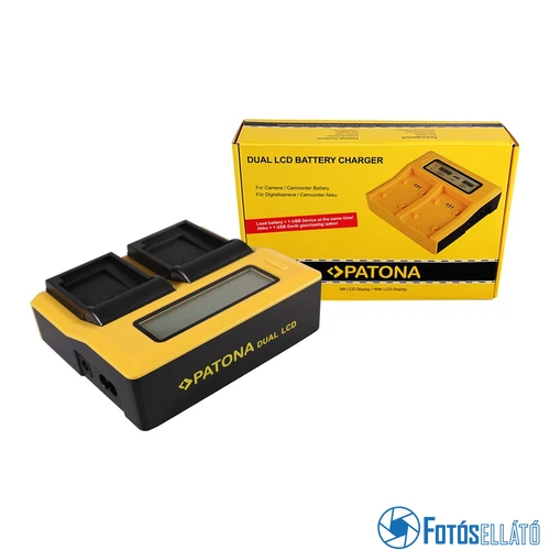 Patona DUPLA LCD USB AKKUMULÁTOR TÖLTŐ CANON NB12L NB13L LEGRIA MINI X NB12L NB13L POWERSHOT G1 X MARK
