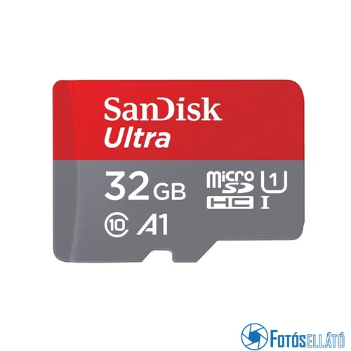 SanDisk 32GB microSDHC™ Mobile Ultra™ memóriakártya, + adapter, (120/10MB/s) class 10, A1 + Android APP