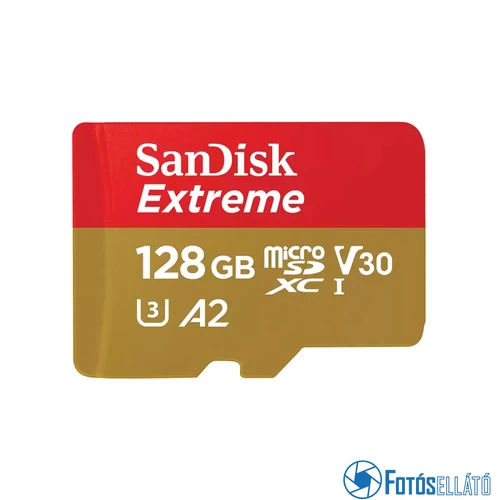 SanDisk 128GB microSDXC™ Mobile Extreme™ memóriakártya + adapter, (190/90 MB/s),V30, UHS-I, A2, C10 + Rescue Pro Deluxe