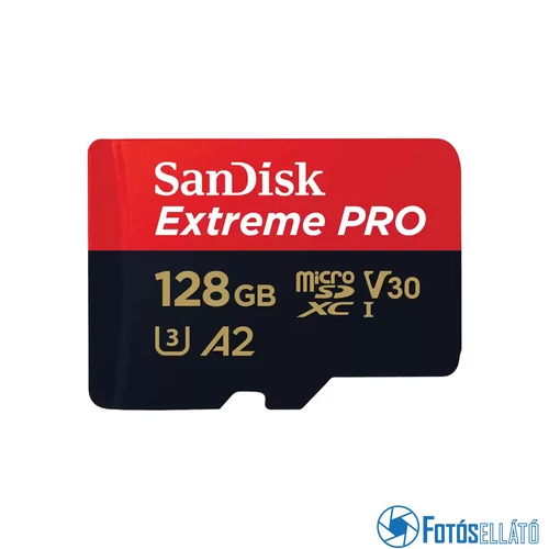 SanDisk 128GB microSDXC™ Mobile Extreme PRO™ memóriakártya, + adapter, (200/90MB/s) UHS-I, V30, A2, C10  + Rescue Pro Deluxe