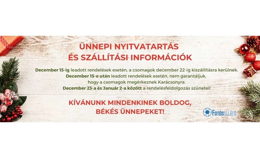 Ünnepi nyitvatartás és szállítási információk