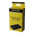 Patona DUPLA - GYORS AKKUMULÁTOR TÖLTŐ OLYMPUS BLS5 MICRO-USB kábel