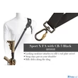 BlackRapid Sport X FA Black Rifle Sling with Swivel Locking Carabiner (Single Point)