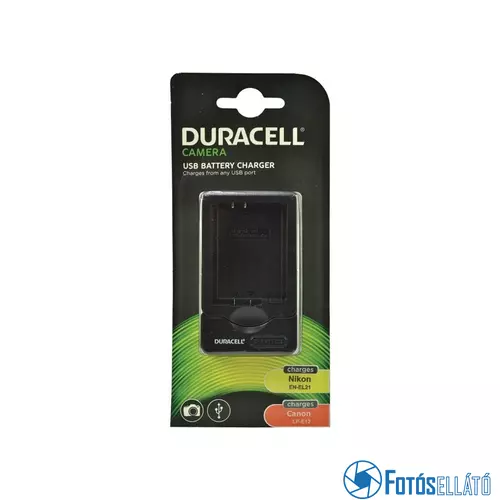 Duracell Canon lp-e12 / nikon en-el21 li-ion akkumulátortöltő utángyártott (usb-s)