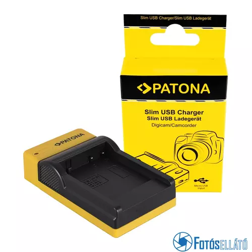 Patona SLIM MICRO-USB AKKUMULÁTOR TÖLTŐ PANASONIC DMW-BCF10E LUMIX DMC-FS7 DMCLX5 DMCLX5 DMC-LX5