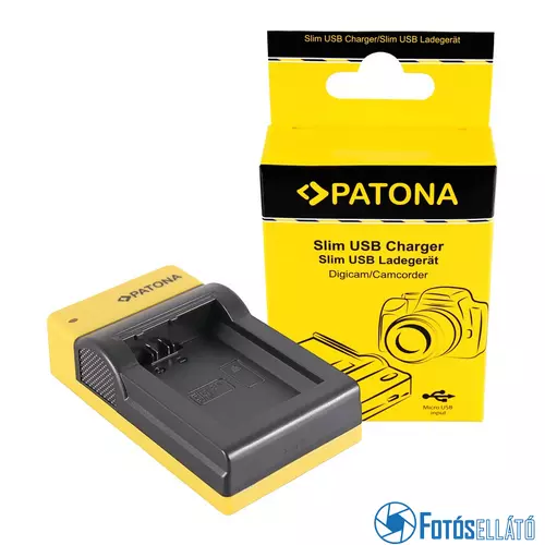 Patona SLIM MICRO-USB AKKUMULÁTOR TÖLTŐ SONY NP-FW50 NEX A33 A55 NEX.3 NEX.3C NEX.5 NEX.5A NEX.5C