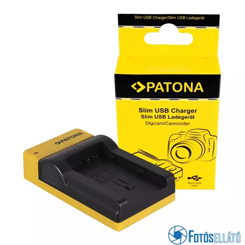 Patona SLIM MICRO-USB AKKUMULÁTOR TÖLTŐ CANON BP-808 FSXX FS10 FS-10 FS100 FS-100 FS11 FS-11 BP-808 HF