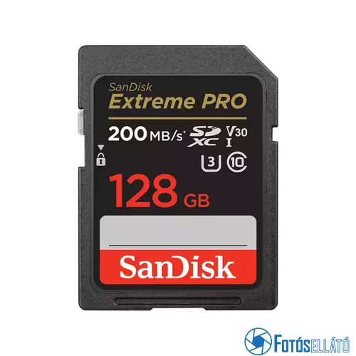 SanDisk Extreme PRO SDXC™ memóriakártya ( 200MB/s olvasási / 90MB/s írási sebesség) UHS-I, Class 10, U3, V30